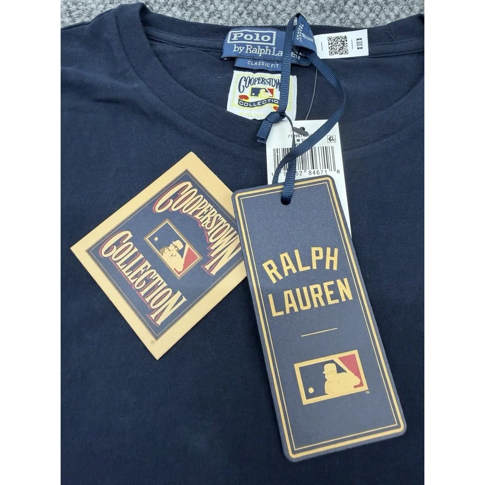 Polo Ralph Lauren x New York NY Yankees Men's XXL Cotton T-Shirt Navy Blue MLB